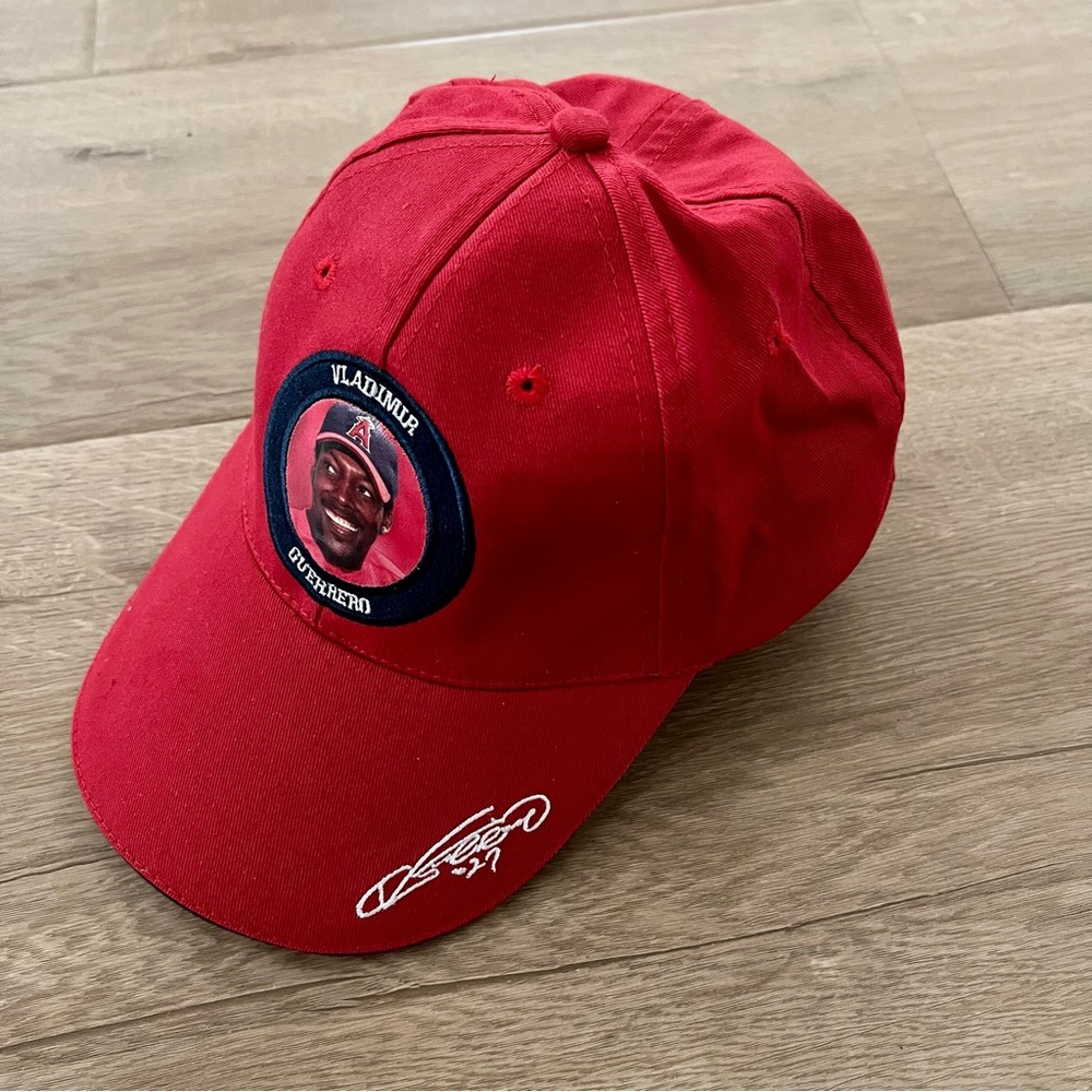 Wild Rivers Angels Vladimir Guerrero Baseball Hat #27 with Embroidered autograph
